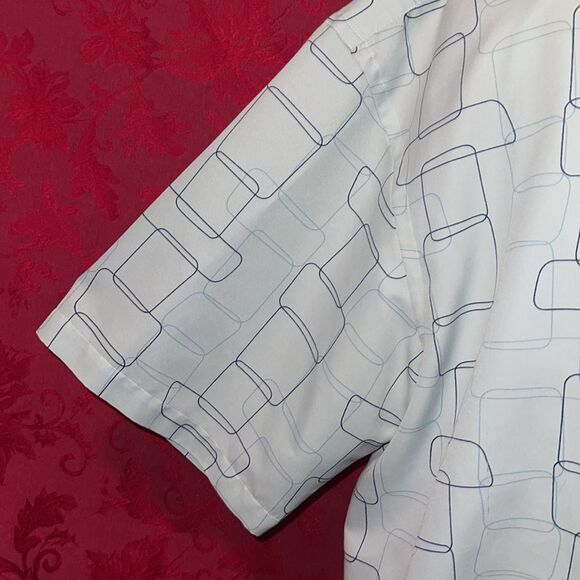 Zabriano Light Blue Mens‎ Short Sleeve Button Down Shirt XXL Rayon - Picture 5 of 8